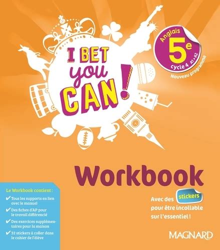 Correction Workbook 5eme I Bet You Can I Bet You Can! Anglais 5e (2018) - Workbook | Magnard